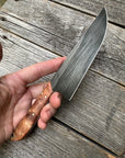 Western Mini-Chef's Knife — Maple Burl & Brass