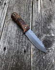 Mountain Scout Knife — Spalted Maple & Brass