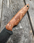 Drop-Point Harvester— Maple Burl & Brass