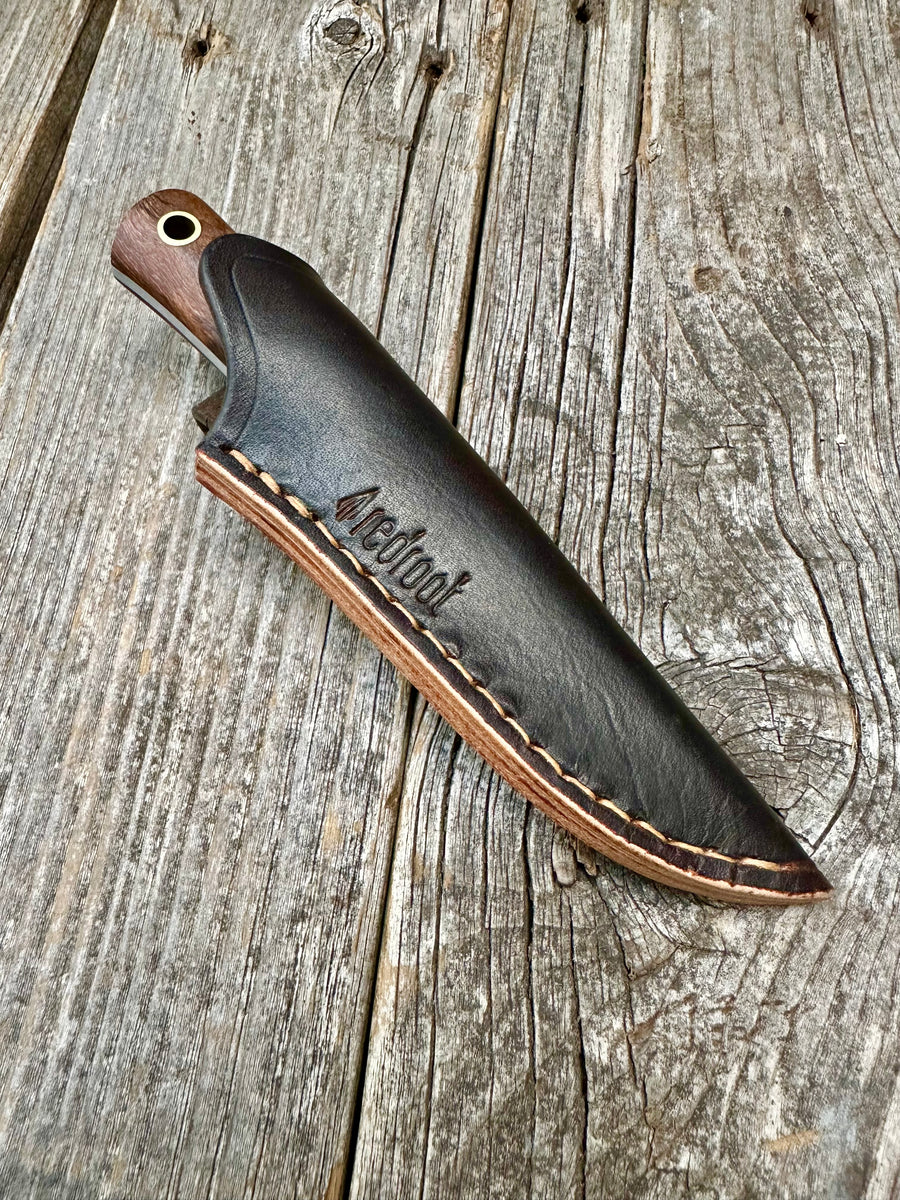 Survival Scout Knife — Maple Root & Brass