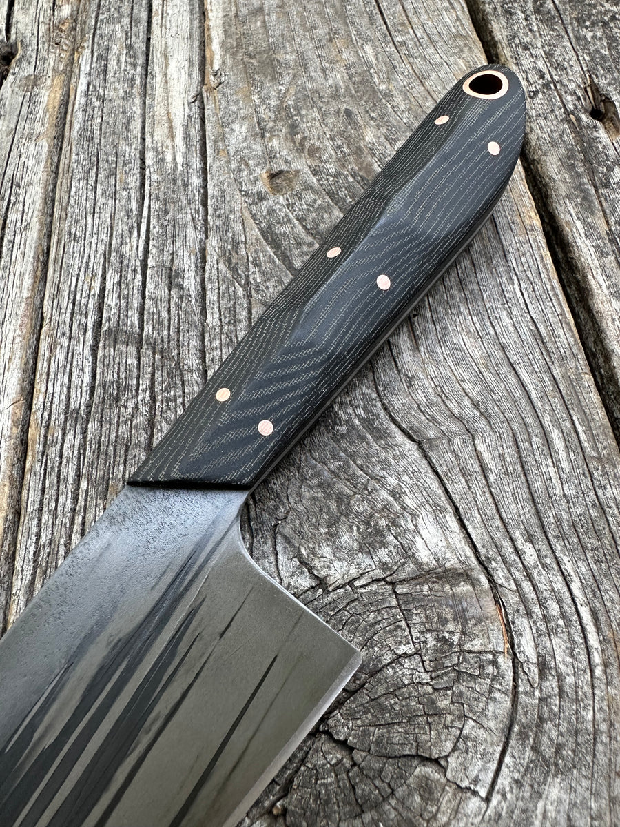 Western Mini-Chef's Knife — Linen Micarta & Copper