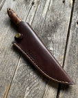 Western Mini-Chef's Knife — Dyed Maple Burl & Linen