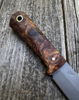 Mountain Scout Knife — Spalted Maple & Brass