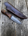 Mountain Scout Knife — Spalted Maple & Brass