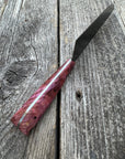 Western Mini-Chef's Knife — Dyed Maple Burl & Linen