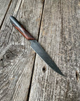 Western Paring Knife 3.75" —  Terra-Cotta Burl Micarta & Linen