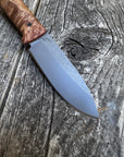 Survival Scout Knife — Maple Burl & Linen