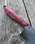 Western Mini-Chef's Knife — Dyed Maple Burl & Linen