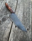 Western Mini-Chef's Knife — Maple Burl & Brass