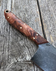 Western Mini-Chef's Knife — Maple Burl & Brass