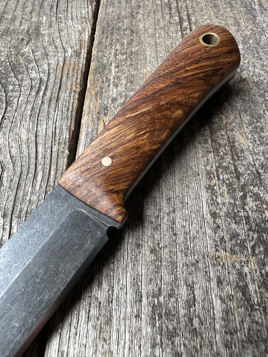 Mountain Scout Knife — Zebrawood & Brass