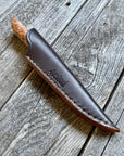 Western Paring Knife 3.75" —  Terra-Cotta Burl Micarta & Linen