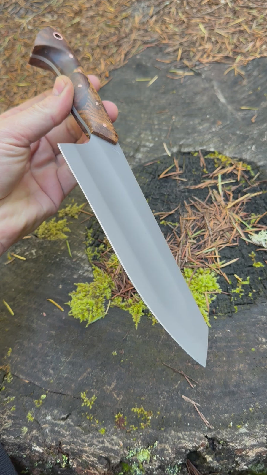 Prototype S-Ground Chef’s Knife— Ambrosia Maple & Copper