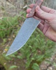 Western Mini-Chef's Knife — Maple Burl & Brass